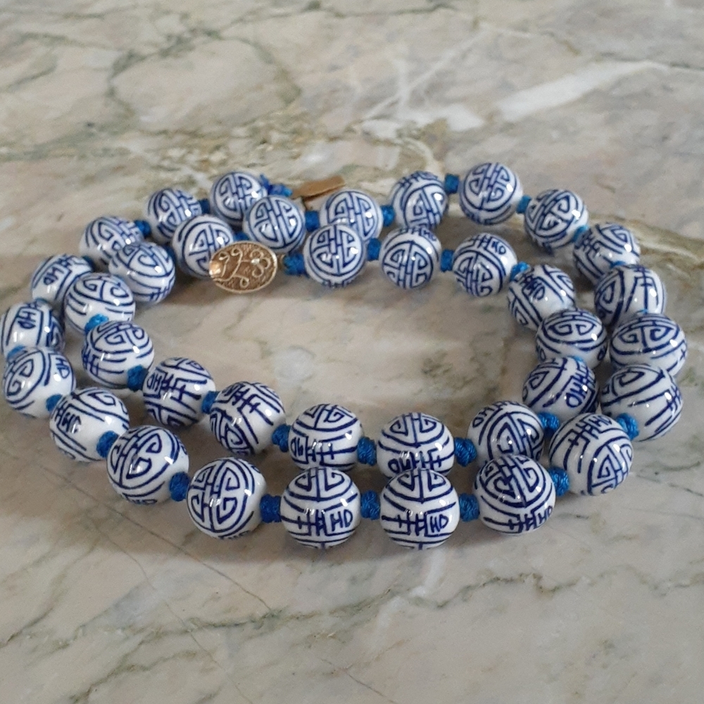 porcelain bead necklace